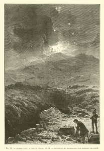 Humphry Davy, au pied du Vésuve, étudie les phénomènes qui accompagnent une éruption volcanique - French School